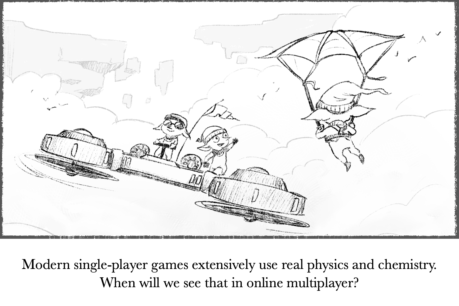 When will online multiplayer games match the physics and chemistry of modern single-player RPGs?