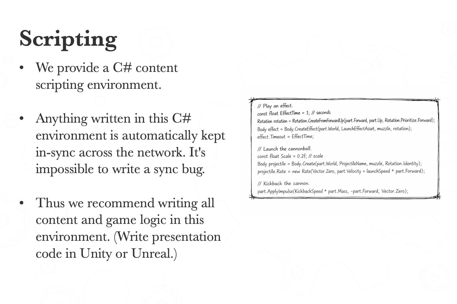 Technical details of scripting engine