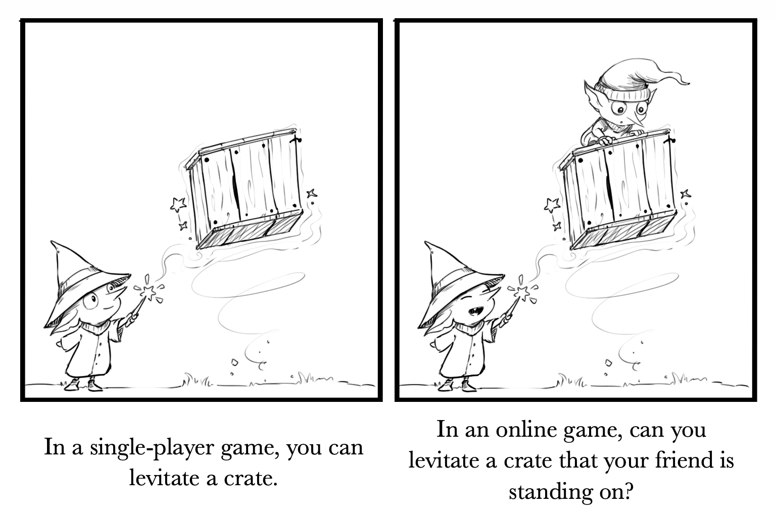 Tech challenge: levitate a crate that another player is standing on